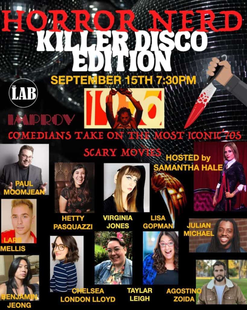 flyer horror nerd improv melrose